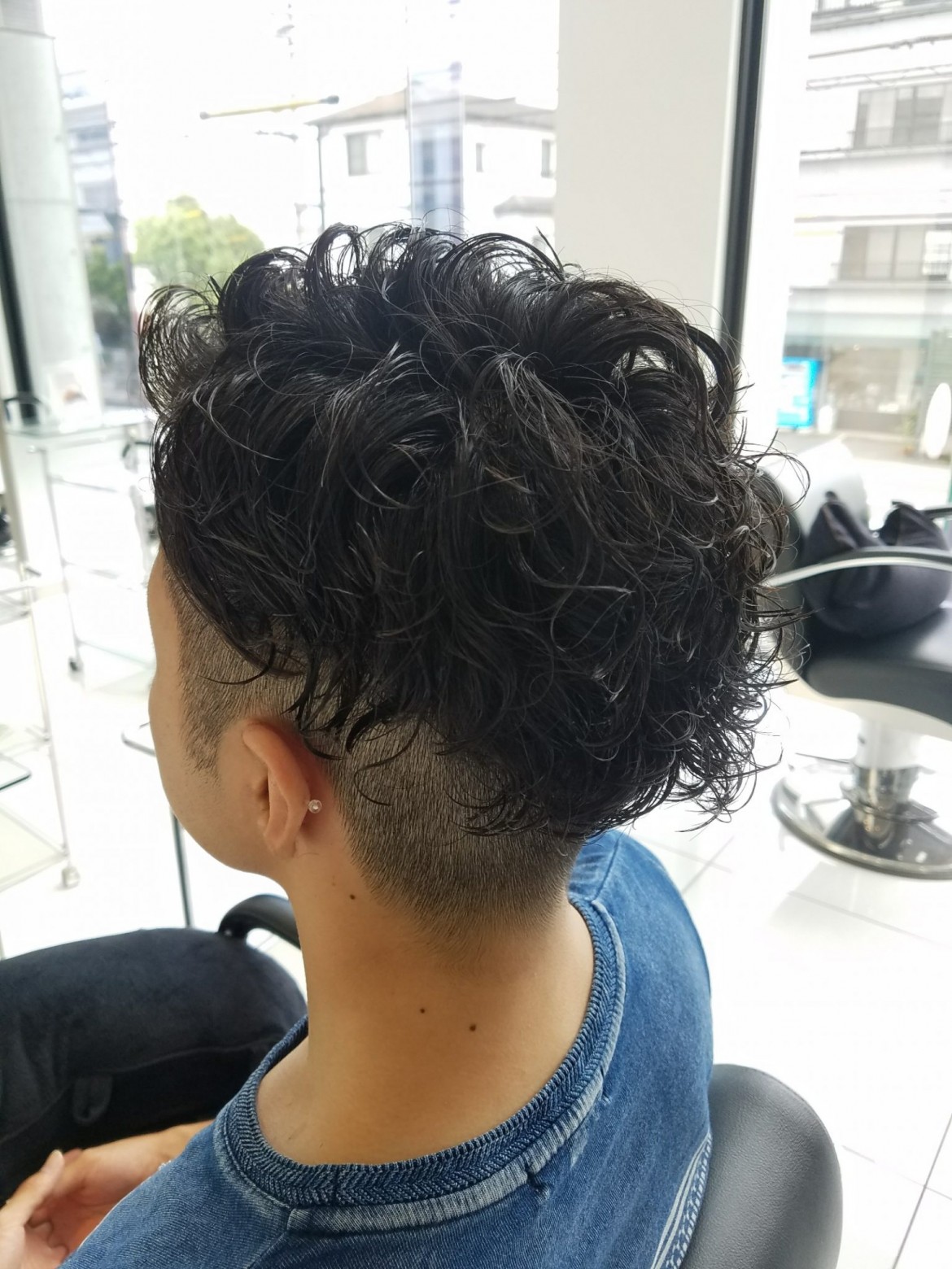 簡単セットのメンズパーマ 岡山,倉敷の美容院 ヘアーサロン 5c