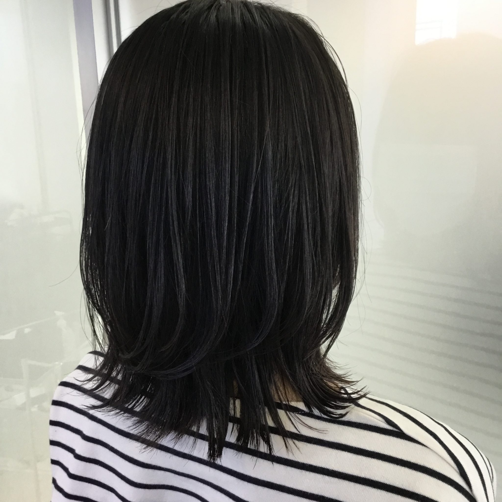 黒髪 くびれロブヘア 岡山 倉敷の美容院 ヘアーサロン 5c